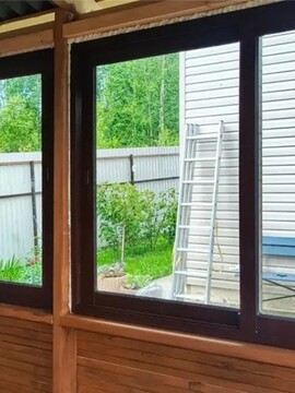 остекление деревянной беседки раздвижным алюминием - фото 3.jpeg