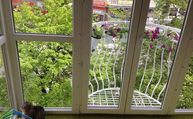 французское остекление балкона в хрущевке Копия