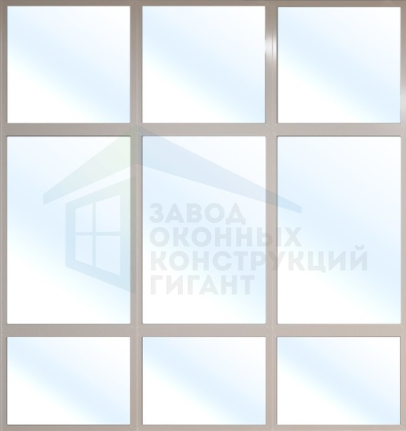 Алюминиевая перегородка 3000х2800